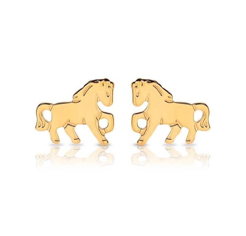 Unique Paar Ohrstecker Unique Ohrstecker Kinder 333er Gold Pferde KE0132 von Unique