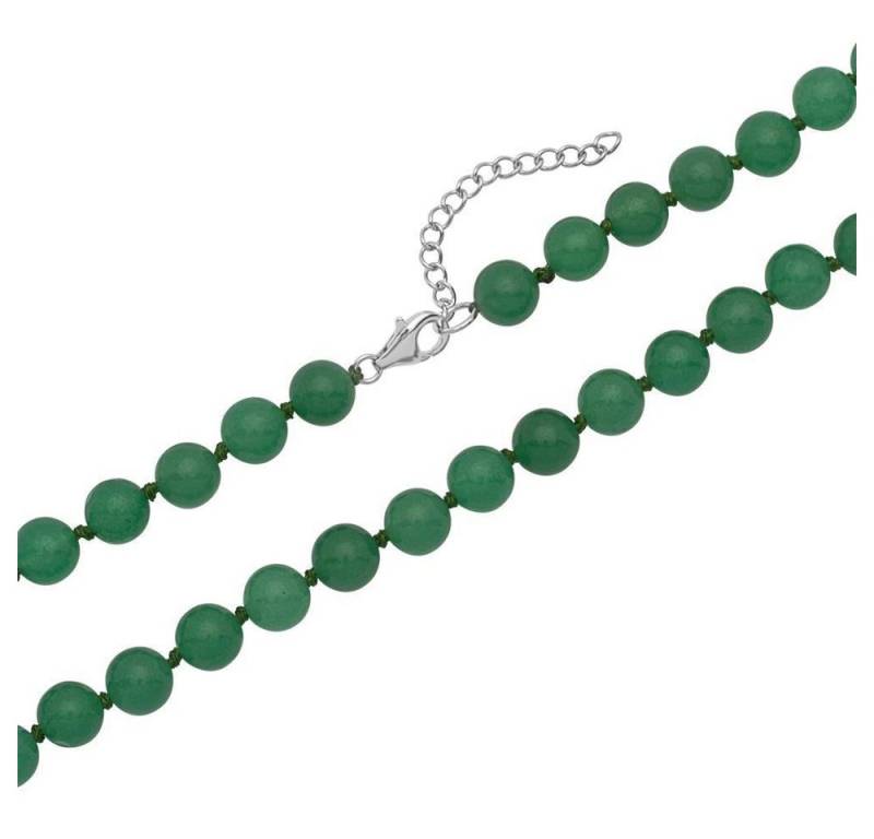 Unique Perlenkette Unique Perlenkette hellgrün facettierte Jadesteine PN0020 von Unique