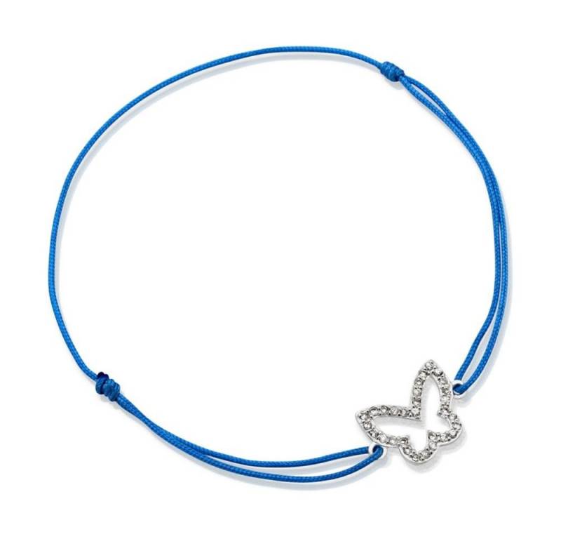 Unique Armband Blaues Textilarmband mit Silberelement TXB0069 von Unique