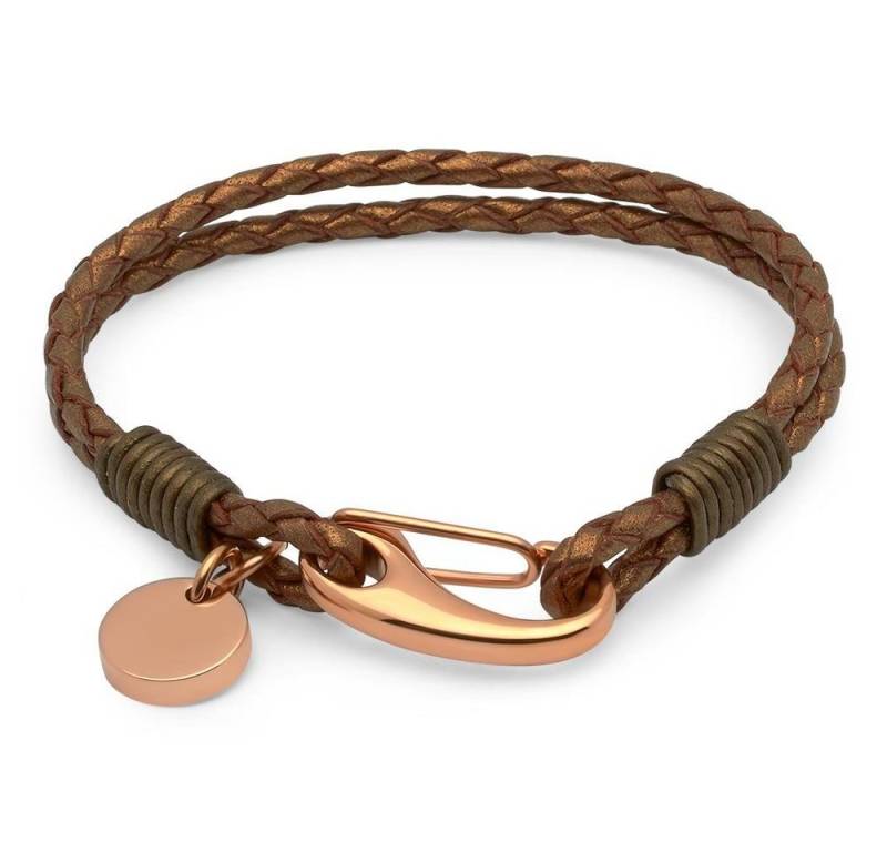 Unique Lederarmband Bronzefarbenes Unique Vintage-Armband aus Leder LB0357 von Unique