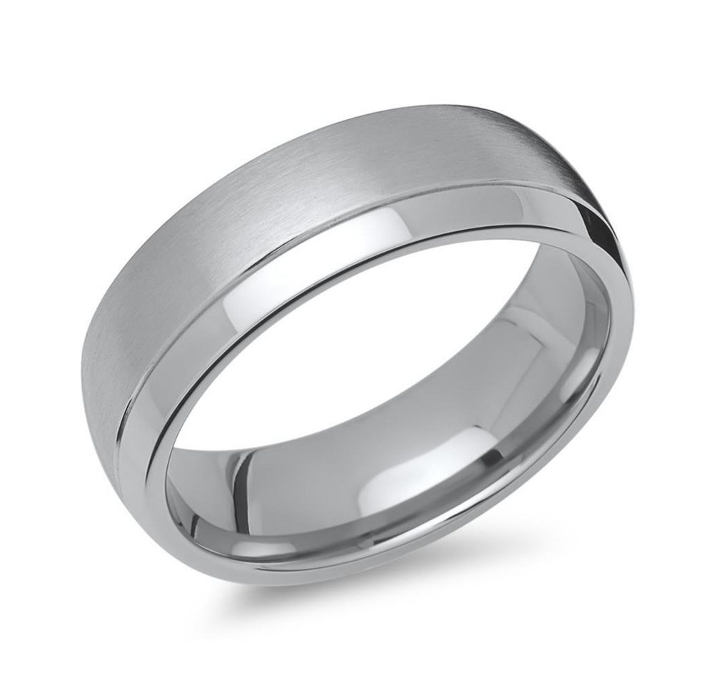 Unique Fingerring Unique Edelstahlring teilmattiert 7mm breit R9217 von Unique