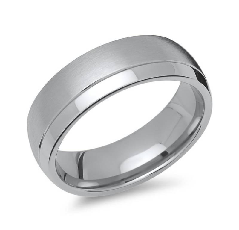 Unique Fingerring Unique Edelstahlring teilmattiert 7mm breit R9217 von Unique
