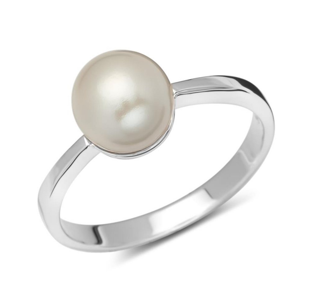 Unique Fingerring Unique Silberring 925 poliert mit weißer Perle SR0158 von Unique