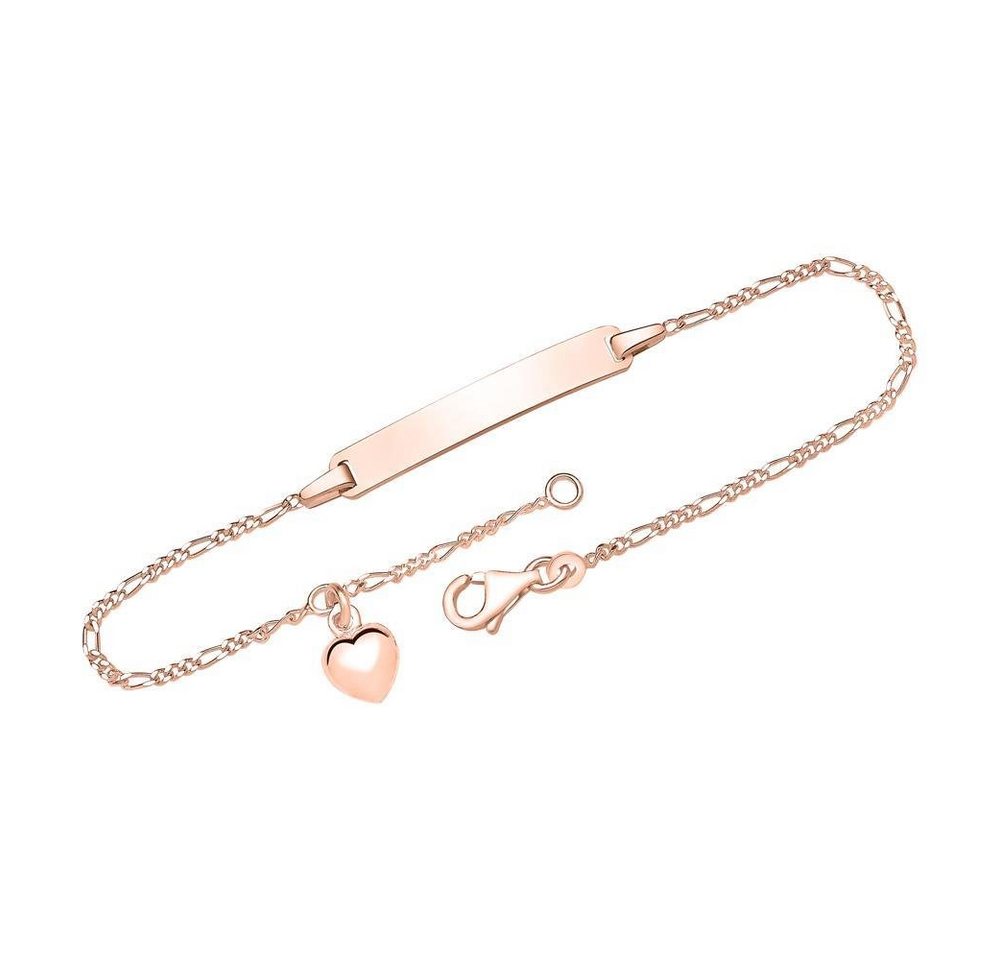 Unique Silberarmband Armband mit Herzanhänger roségold ID1012-R von Unique