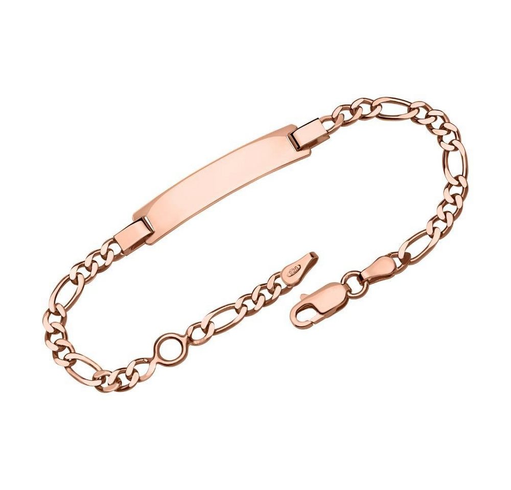 Unique Silberarmband Figaro Armband rosé ID0035-R (Länge: 16cm) von Unique