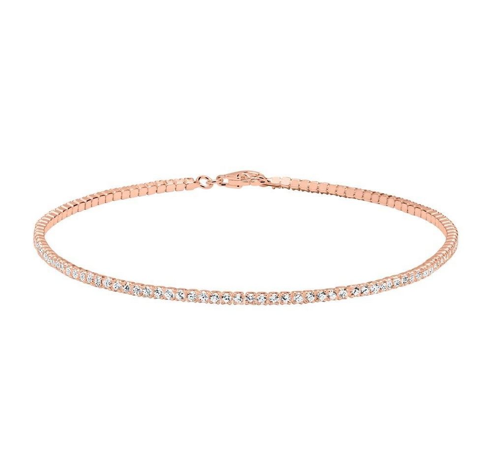 Unique Silberarmband JEWLIX Armband 925er Silber rosévergoldet Zirkonia SB0293 von Unique