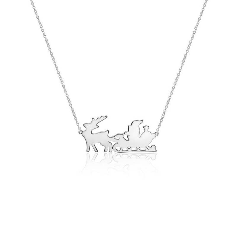 Unique Silberkette Santa und Rentierschlitten in Silber SN0549 von Unique