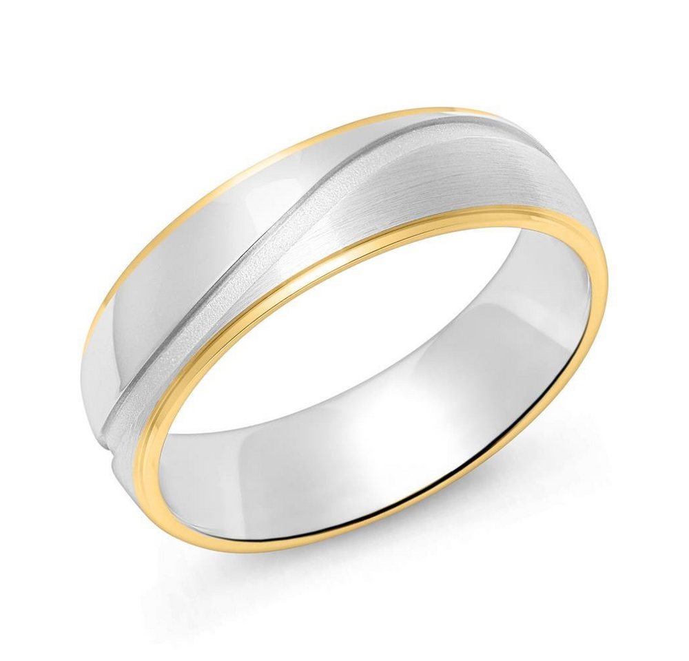 Unique Silberring 925er Silber Ring für Herren von Unique, teilvergoldet (Größe: 60mm) von Unique