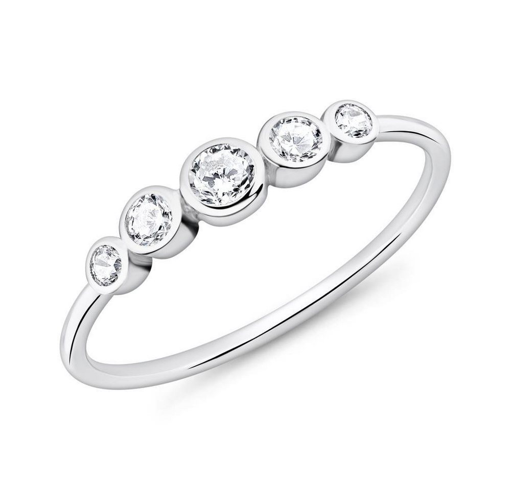 Unique Silberring 925er Silberring für Damen mit Zirkonia von Unique (Größe: 50mm) von Unique