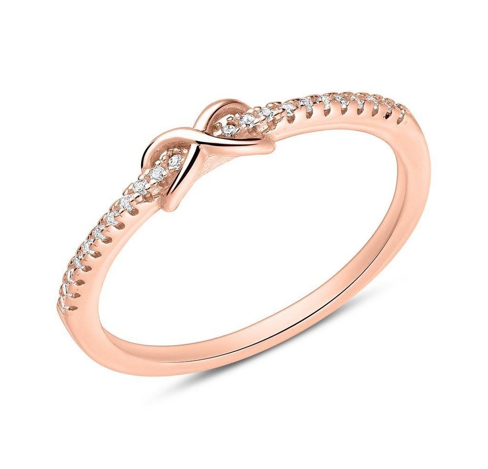 Unique Silberring Filigraner Ring 925er Silber rosé Infinitysymbol SR0310 (Größe: 48mm) von Unique