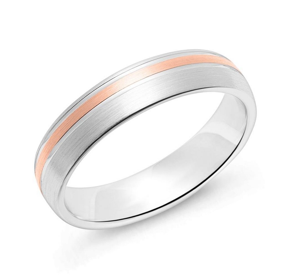 Unique Silberring Herrenring von Unique aus Sterlingsilber, rosévergoldet (Größe: 56mm) von Unique