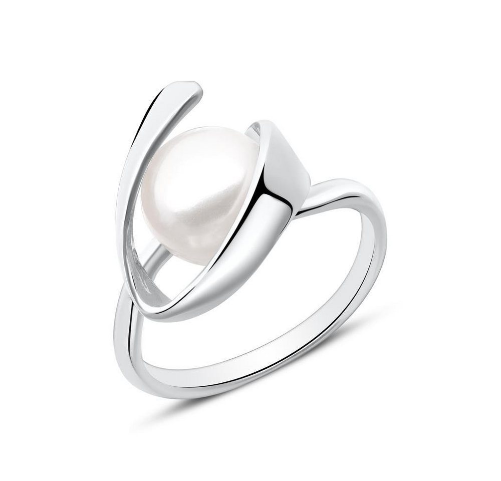 Unique Silberring Perlenring für Damen aus Sterlingsilber von Unique (Größe: 50mm) von Unique