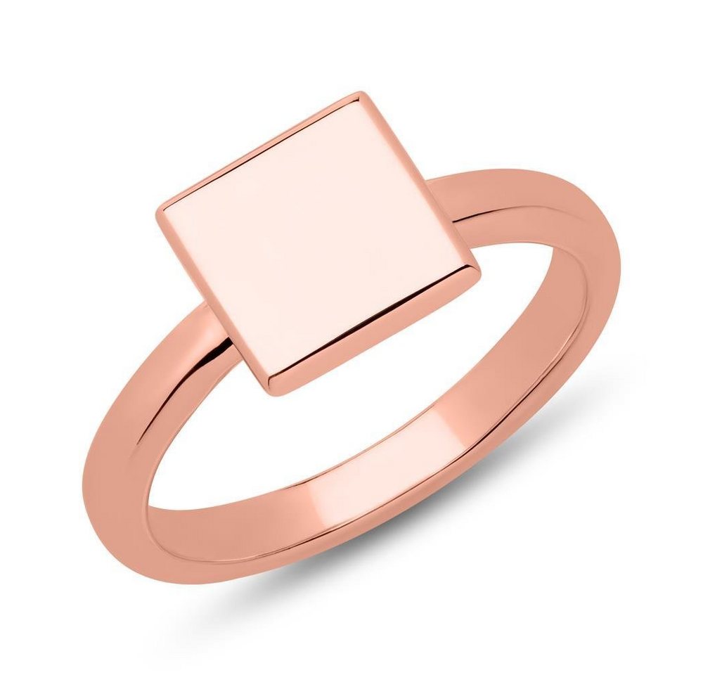 Unique Silberring Ring Quadrat Sterlingsilber roségold Unique SR0426 von Unique