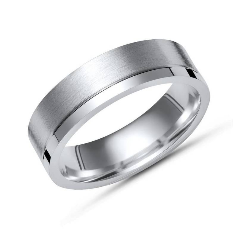 Unique Silberring Unique Silberring 925 Sterling Silber teilpoliert 6mm breit R8507 von Unique