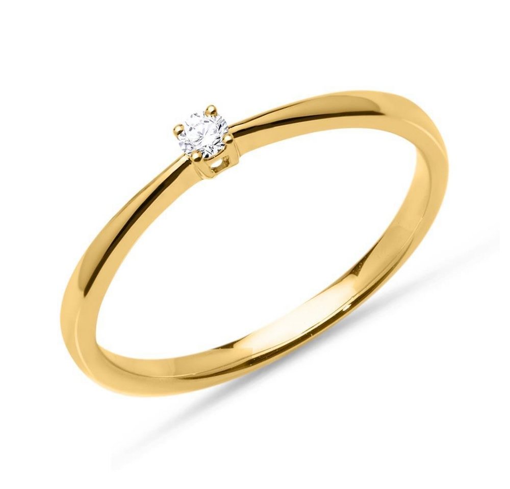 Unique Verlobungsring Gold Verlobungsring Diamant 0,05 ct. VR0128 (Größe: 48mm) von Unique