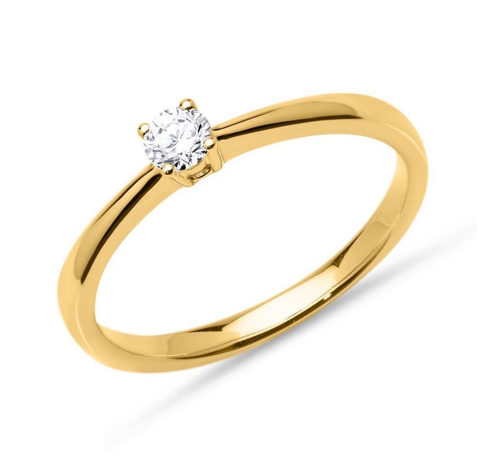 Unique Verlobungsring Verlobungsring Diamant 0,15 ct. Gold VR0136 (Größe: 48mm) von Unique