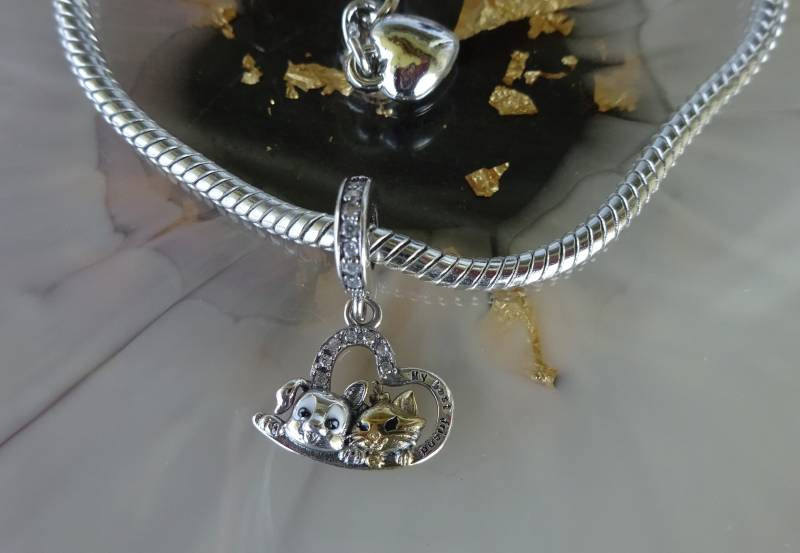 Armband - Haustiere Im Herzen Anhänger "My Best Friend"/ Hund Und Katze Charm/Haustier Schmuck Geschenkidee von UniqueArtByFelicia