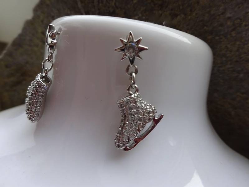 Eislaufschuh Ohrstecker Für Eislauf-Liebhaber | Ohrschmuck Eiskunstlauf-Ohrring-Set Perfektes Geschenk Schlittschuh-Fans von UniqueArtByFelicia