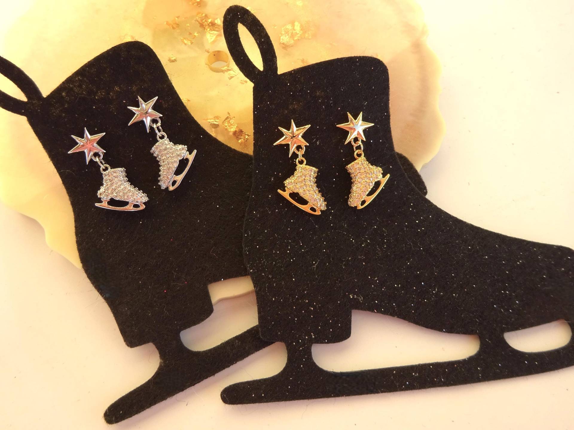 Eislaufschuh Ohrstecker Für Eislauf-Liebhaber | Ohrschmuck Eiskunstlauf-Ohrring-Set Perfektes Geschenk Schlittschuh-Fans von UniqueArtByFelicia