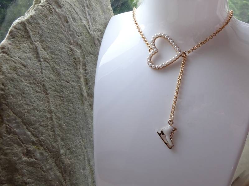 Halskette Mit Eislaufschuh Für Eine Schlittschuhliebhaberin/Eiskunstlauf Schmuck Schlittschuhlauf Kette Geschenkideen von UniqueArtByFelicia