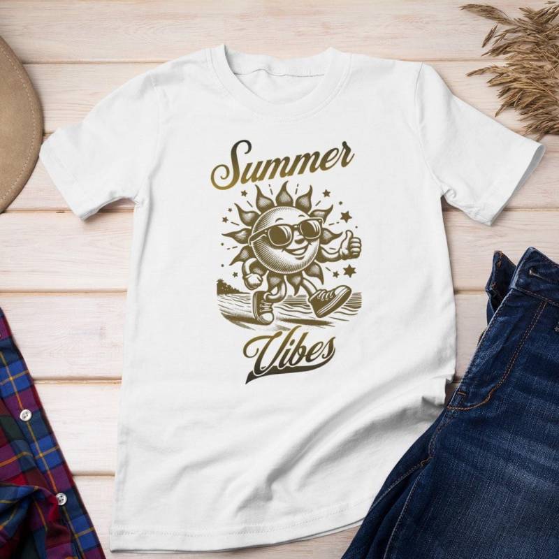 Summer Vibes Shirt | Retro T Sommer Geschenk Zum Urlaub Strand von UniqueArtDrop