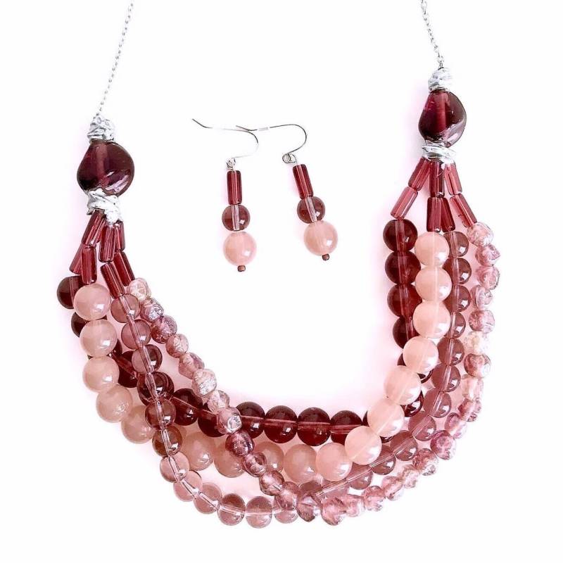 Mauve & Plum Layered Schmuckset Mauve & Plum Layered Schmuckset von UniqueCreationsBB