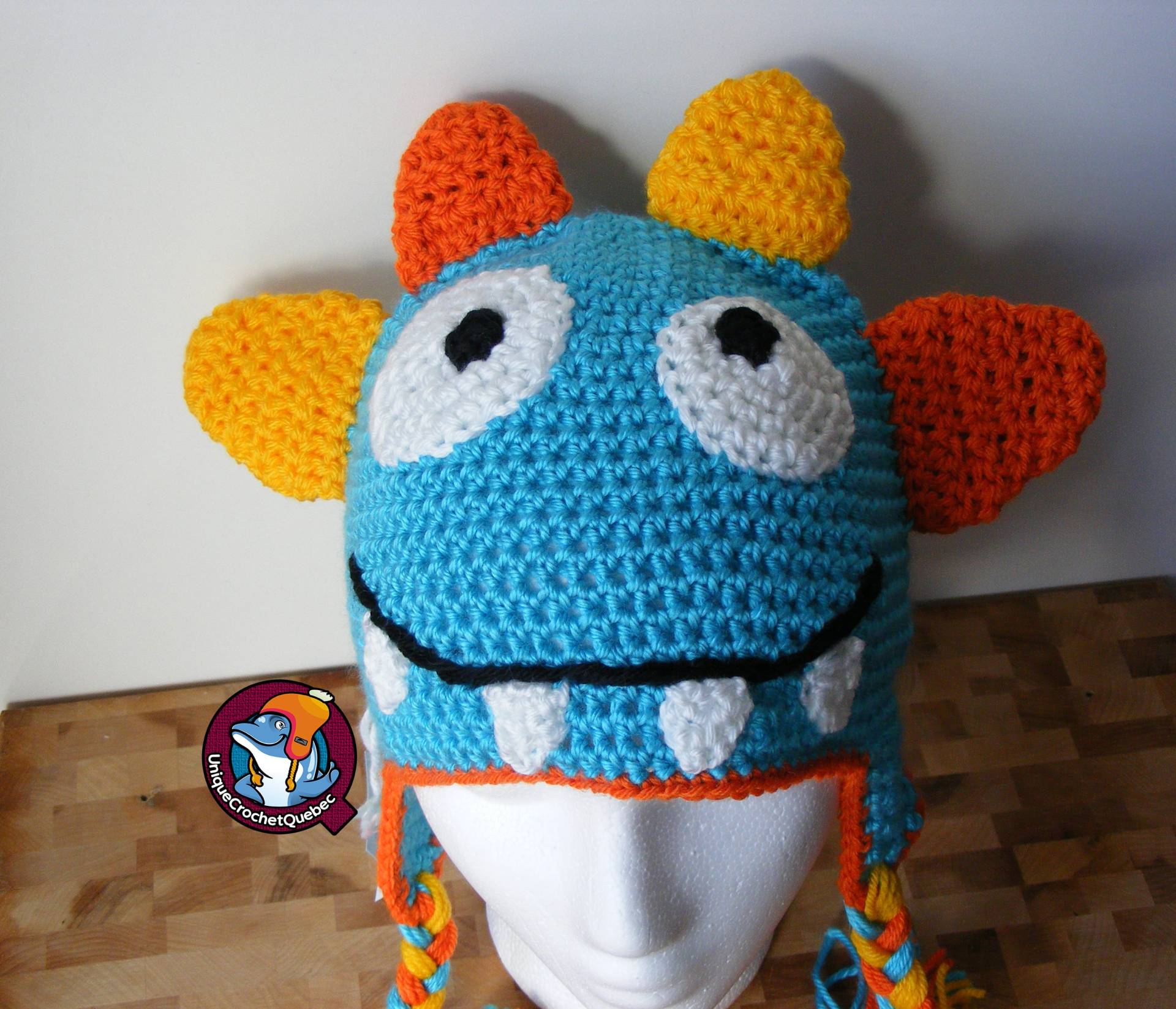 Hathat Hut Haube Monster Häkeln Für Kind Und Baby Mütze von UniqueCrochetQuebec