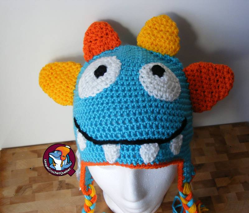 Hathat Hut Haube Monster Häkeln Für Kind Und Baby Mütze von UniqueCrochetQuebec
