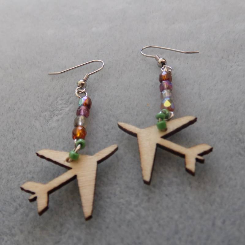 Flugzeug Dangle Ohrring Flugzeug Dangle Ohrring von UniqueDesignsAustin