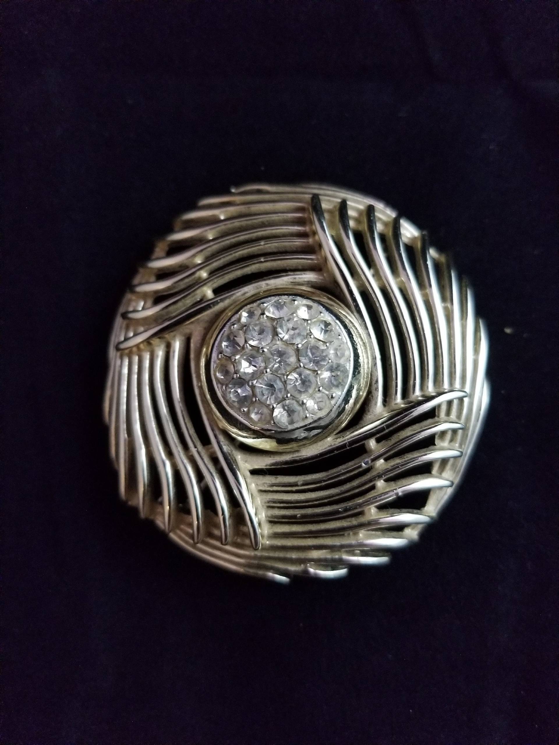 Jahrgang 3-Zoll-Gold Und Diamant-Brosche Von Bsk Jahrgang 3-Zoll-Gold Und Diamant-Brosche Von Bsk von UniqueDesignsAustin