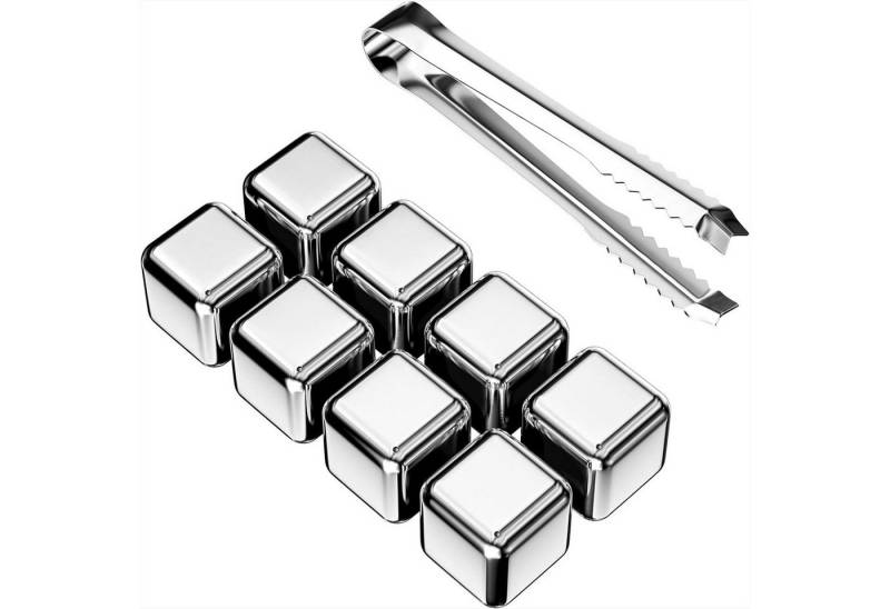 UniqueFire Eiswürfel-Steine 8Stk.Wiederverwendbare 304 Edelstahl Eiswürfel Whisky Eiswürfel Steine von UniqueFire