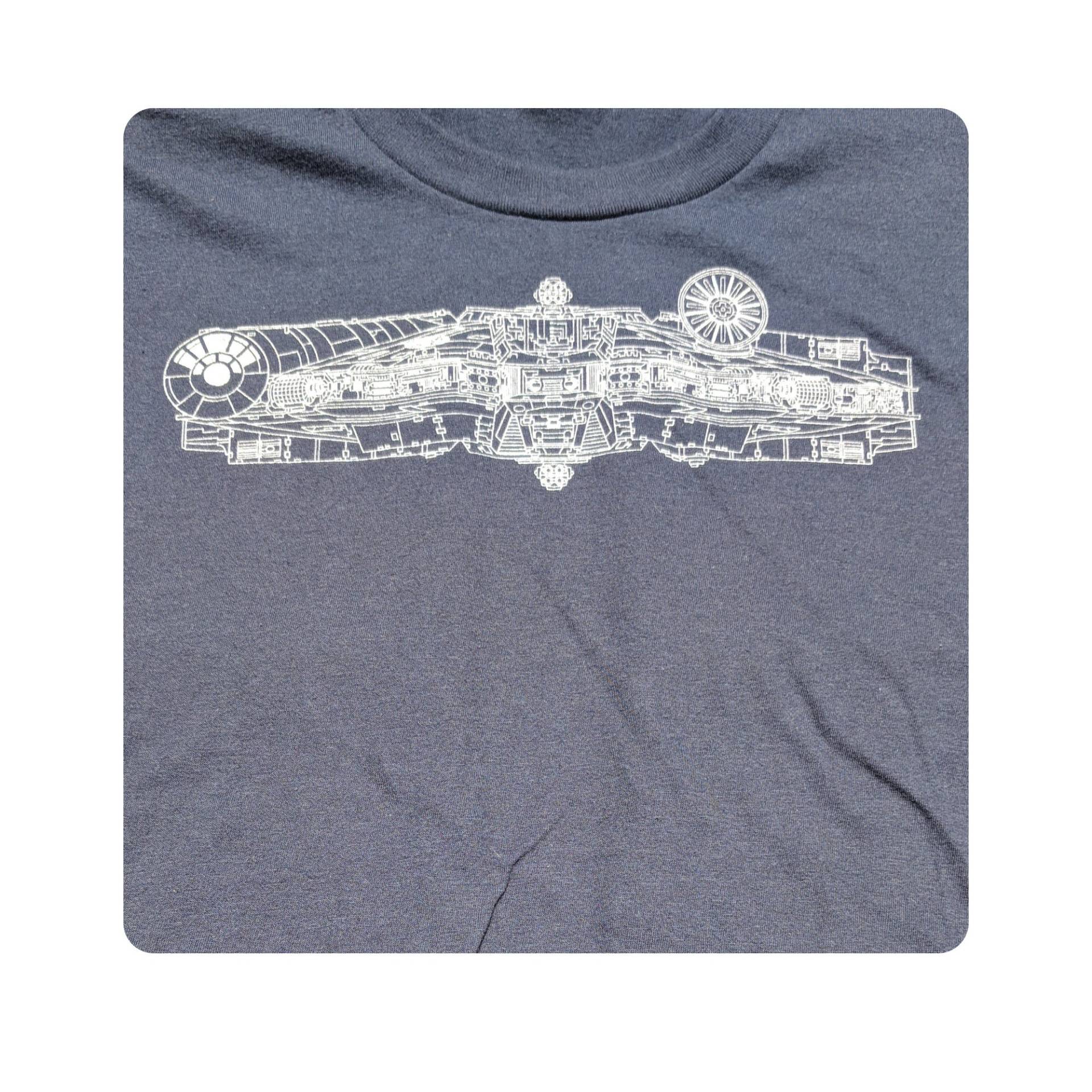 star Fighters - Yt-1300 Leichter Frachter Millennium Falcon Crew Neck T-Shirt von UniqueFitzDesigns