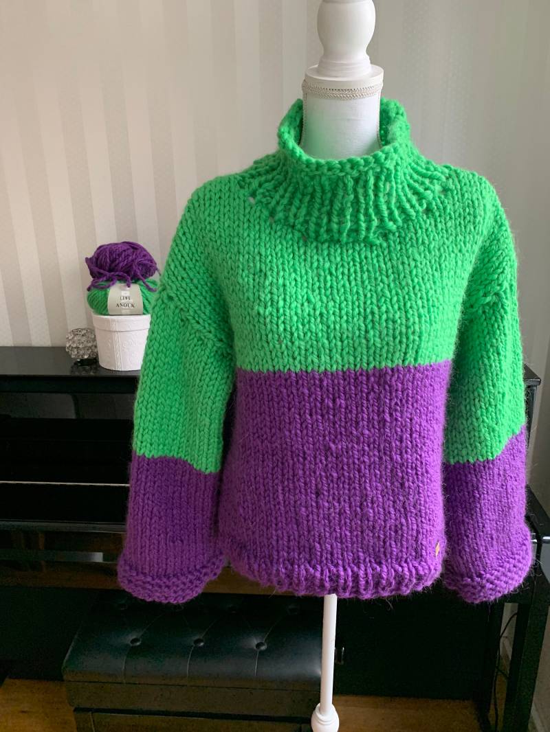 Damen Alpaka Pullover Handgestrickt von UniqueHandmadebyFeli