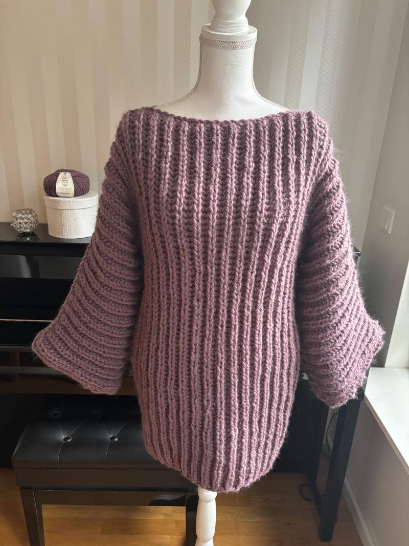 Damen Alpaka Tunika-Pullover Handgestrickt von UniqueHandmadebyFeli
