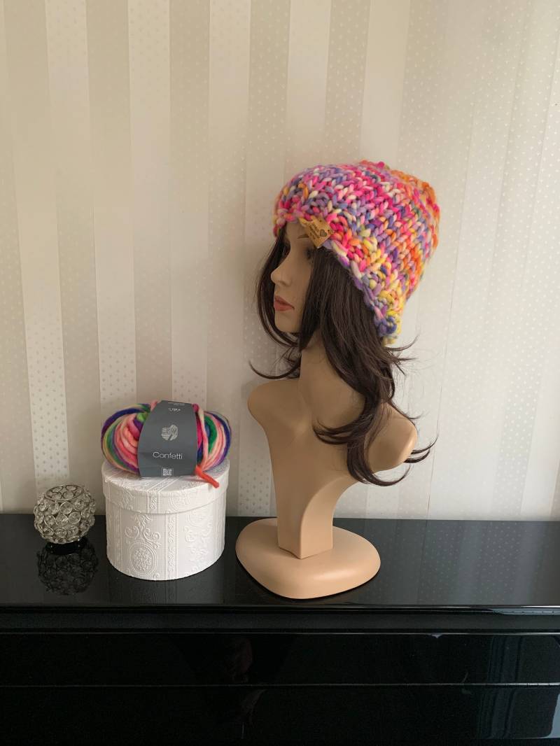 Wolle Mütze Handgestrickt von UniqueHandmadebyFeli
