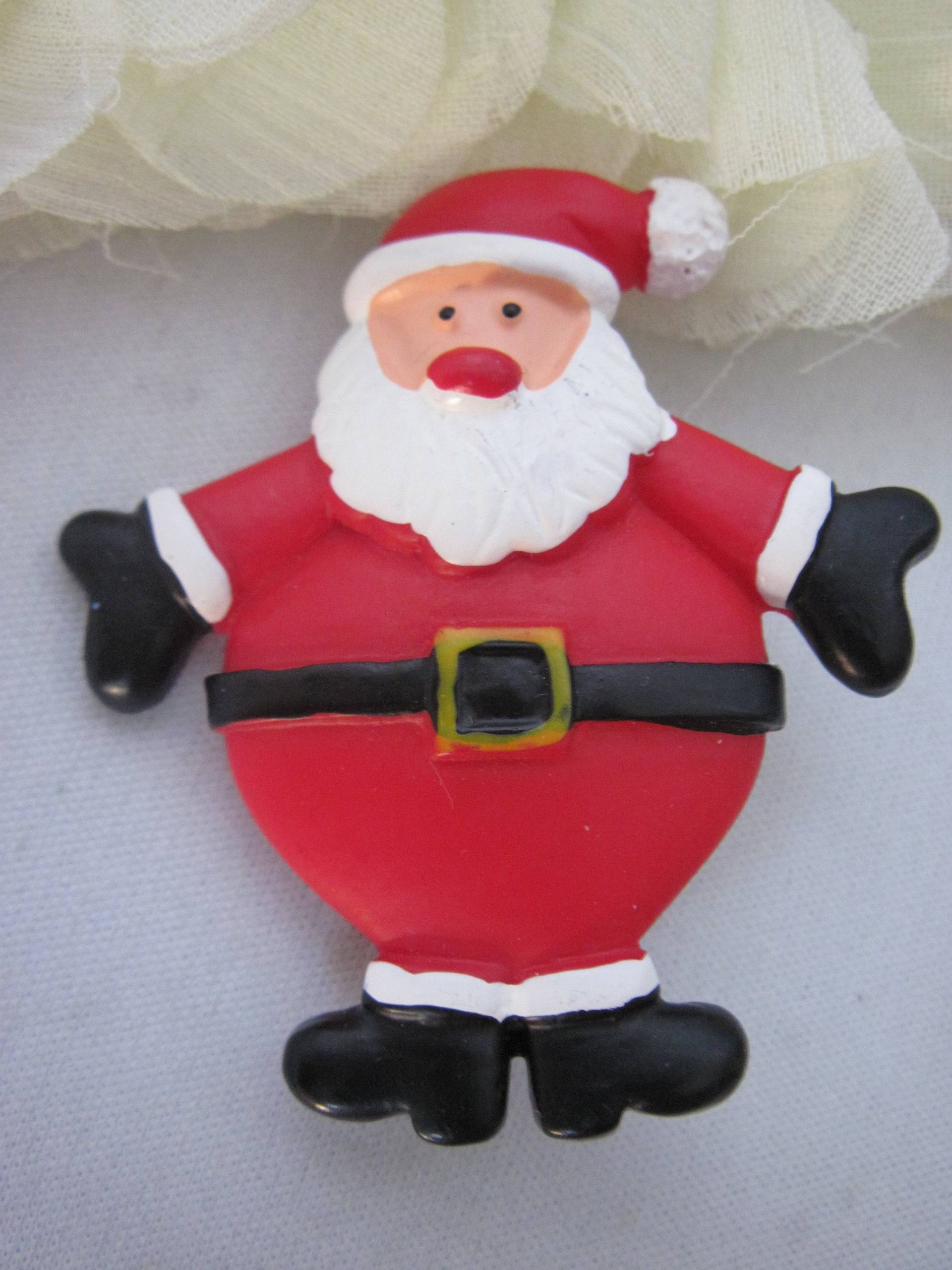 Jahrgang Weihnachten Weihnachtsmann Harz Brosche, Pin, Harz, Rot, Weiß, Schwarz, Urlaub Saisonale Brosche Sammlerstücke, Modeschmuck, Geschenk von UniqueJewelryFinds1