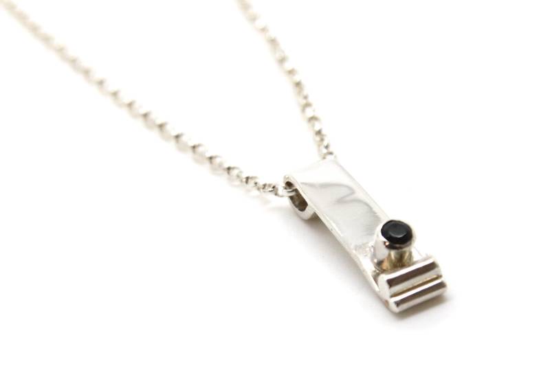 Sterling Silber Stein Set Tropfen Anhänger von UniqueJewelsLtd