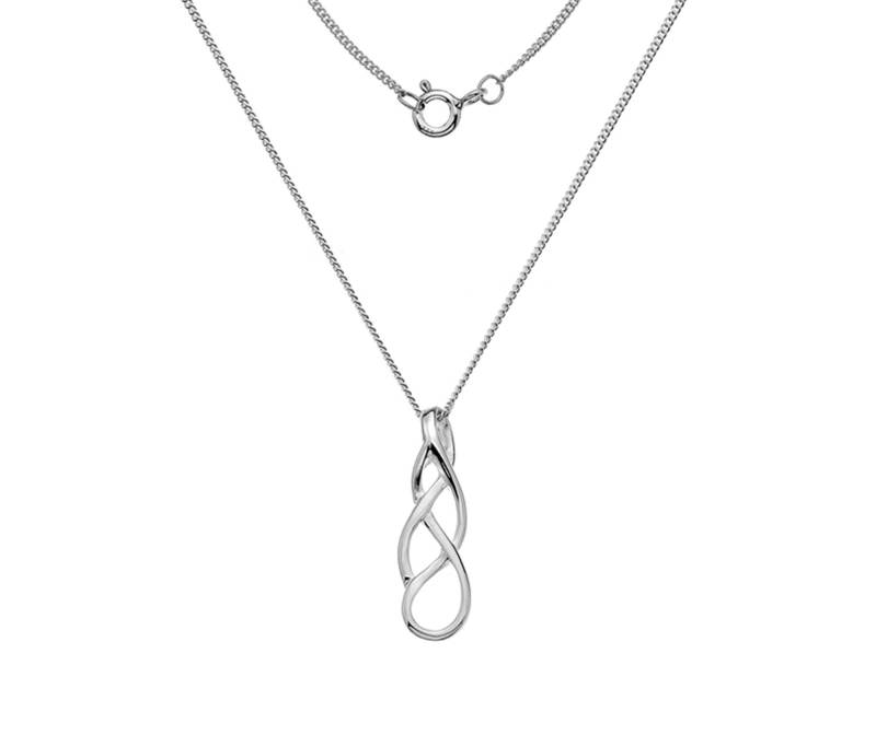 sterling Silber Elegant Twist Anhänger von UniqueJewelsLtd