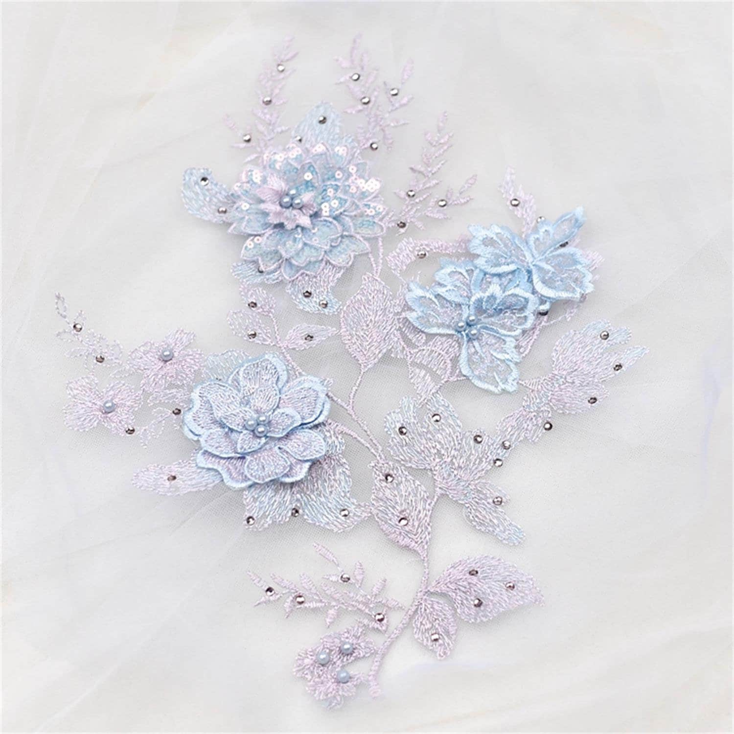 3D Bestickte Perlen Applikation Perlen, Brautkleid Hochzeitskleid von UniqueLaceShop