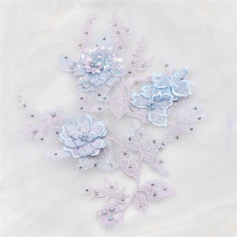 3D Bestickte Perlen Applikation Perlen, Brautkleid Hochzeitskleid von UniqueLaceShop