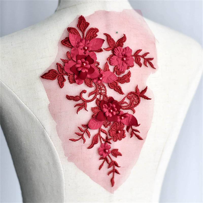 3D Bestickte Perlen Applikation Perlen, Brautkleid Hochzeitskleid von UniqueLaceShop