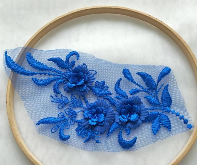 Buntes 3D Spitzen Applikationskleid Diy Dekoration von UniqueLaceShop