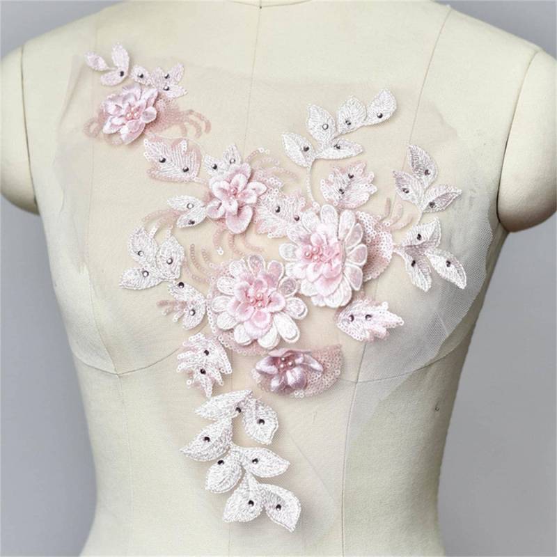 Perlenspitze Applikation Blumenstickerei Spitze 3D Aufnäher Floral Applikationen Für Hochzeit Braut Stoff Kleid Gauze Tüll Perlenspitze Applikation Blumenstickerei Spitze 3D Aufnäher Floral Applikationen Für Hochzeit Braut Stoff Kleid Gauze Tüll von UniqueLaceShop