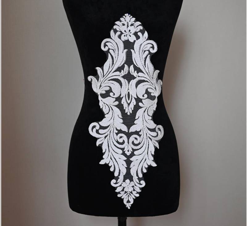 Seil Netz Gestickt Spitze Applikation, Braut Schleier Kleid Bestickt Ballkleid, Langes Kleid Seil Netz Gestickt Spitze Applikation, Braut Schleier Kleid Bestickt Ballkleid, Langes Kleid von UniqueLaceShop