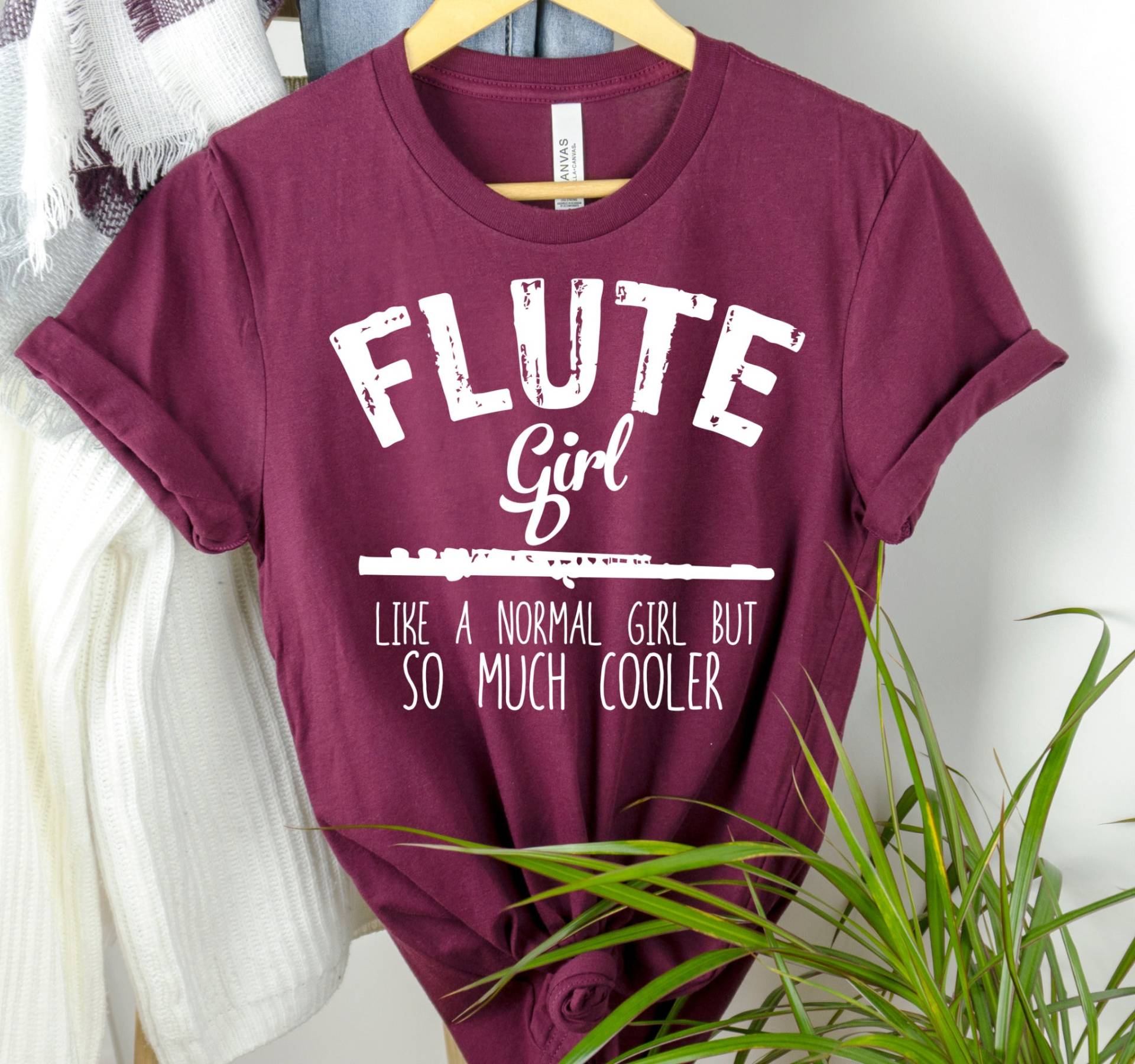 Flöte Mädchen Shirt | Landhaus Geschenk Introvertiertes Geschenke Für Sie Geburtstag Musik-Instrument-Shirt Witzige von UniqueLoveApparel