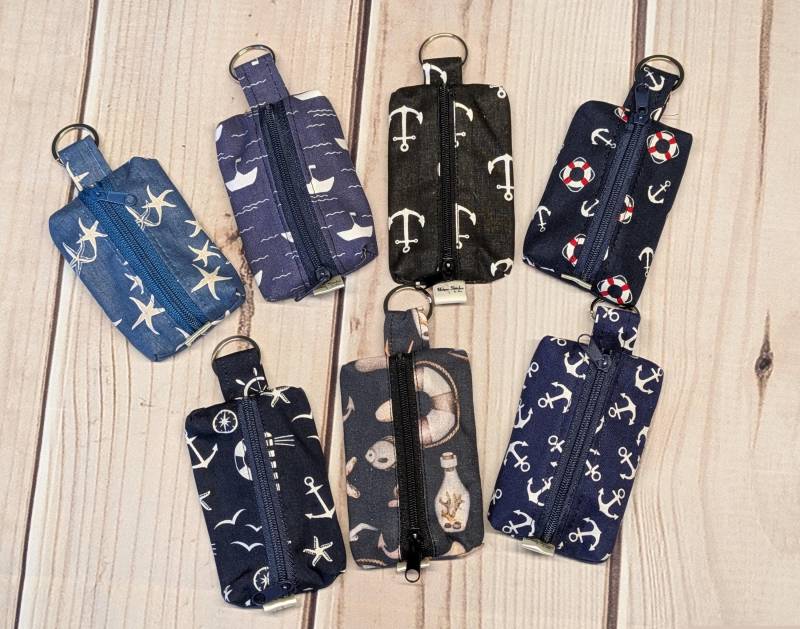 Maritime Geschenkidee-Schlüsseltäschchen Für Autoschlüssel, Maritimes Design, Verschiedene Wählbar von UniqueStitchesbyAnna