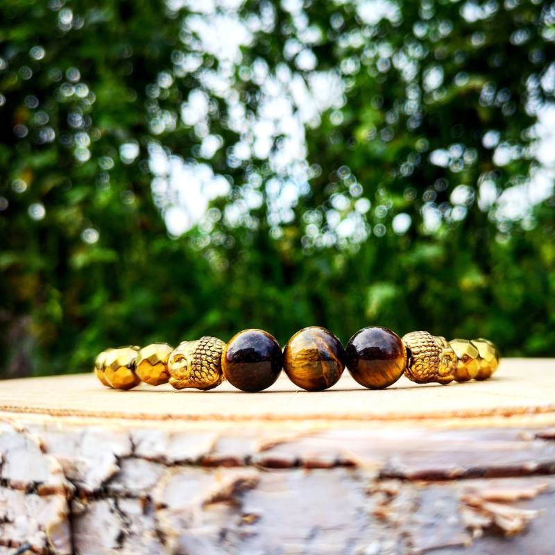 Buddha-Armband Für Mann Und Frau, Tigerauge-Armband, Stretch-Armband, Perlenarmband, Geschenk Sie Ihn, Den Urlaub von UniqueWristCandy