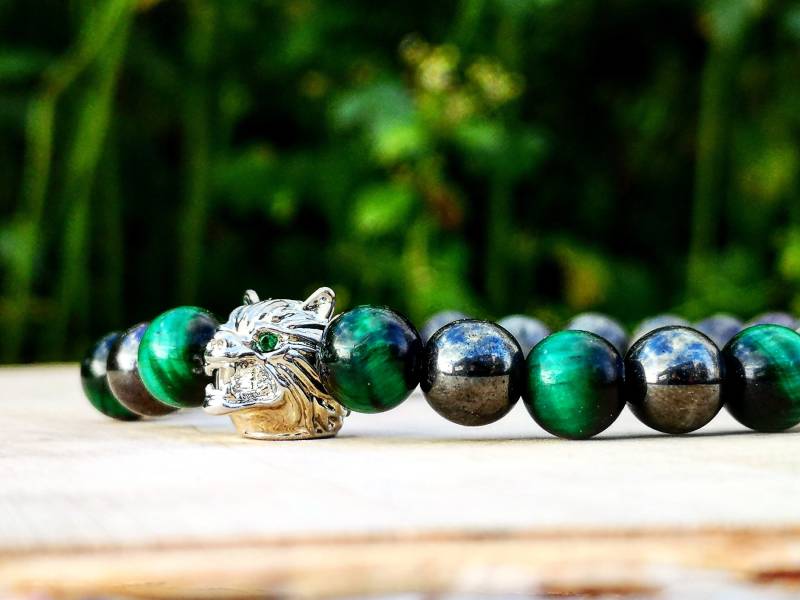 Wolfsarmband, Wolfsperlenarmband, Armband Für Mann Und Frau, Perlenarmband Sie Ihn, Geschenk Motivationsarmband von UniqueWristCandy