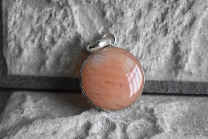 925 Silber Natürlicher Aventurin-Anhänger-Orangefarbener Aventurin-Anhänger-Aventurin-Anhänger-Aventurin-Edelstein-Design-Anhänger von UniquejewelryIndia