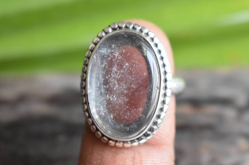 925 Silber Natürlicher Klarer Quarzring-Klarer Quarz-Klarer Quarz-Designring-Natürlicher Edelsteinring von UniquejewelryIndia